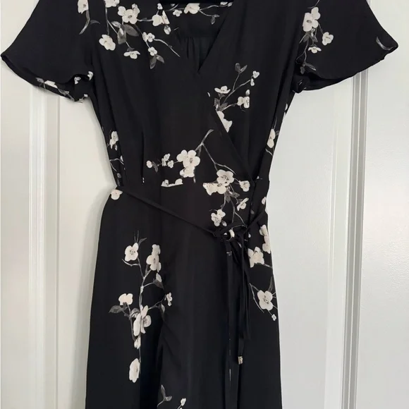knee length dresses for ladies Zico Floral Charlotte Button Midi Dress BROWN-WHT / M by Sugarlips main image 1